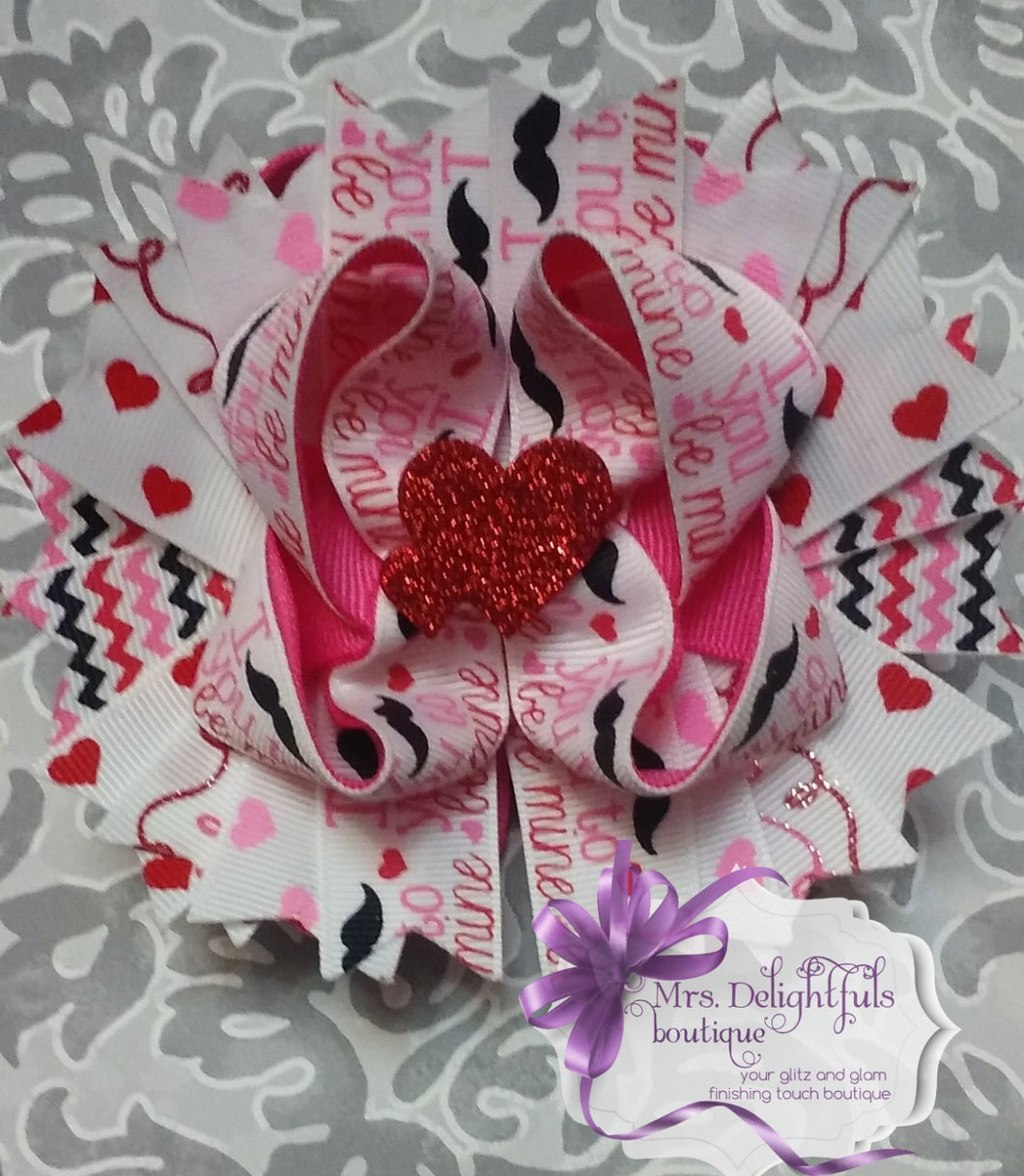 Valentine's stacked bow